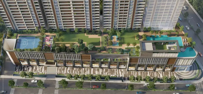 Godrej Skyline: podium from above, image 2 of 6 from the developer