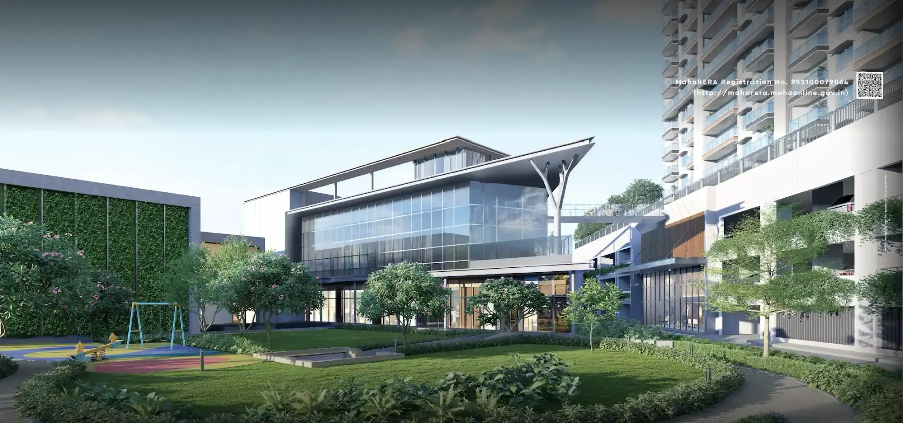 The Greenfront at Godrej Park World: clubhouse and lawn, image 1 of 2 from the developer